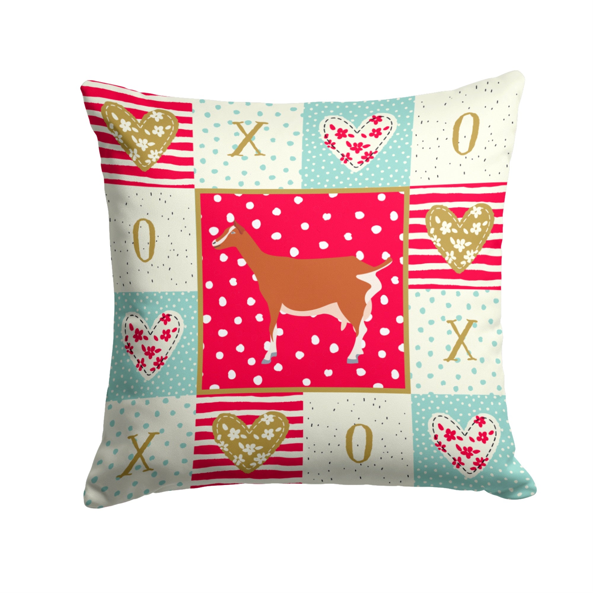 Toggenburger Goat Love Fabric Decorative Pillow